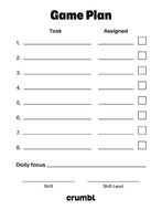 Laminated Game Plan Sheets